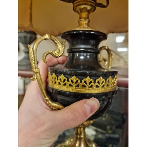 305 - Vintage Black & Gilt Lamp