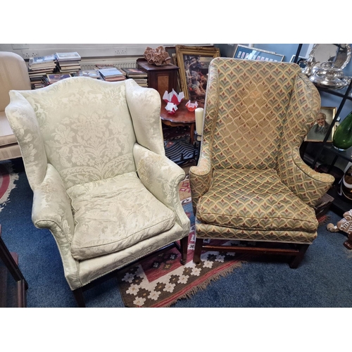 99c - Pair of Antique George III Wingback Armchairs - paid almost £3500 for the pair in 1985 - 113cm and 1... 