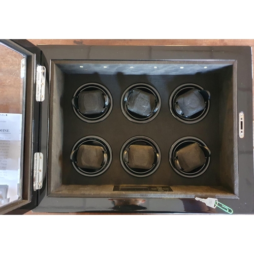 151d - Hesse & Sohne Black Lacquered Master Watch Winder Machine - serial 70019/53