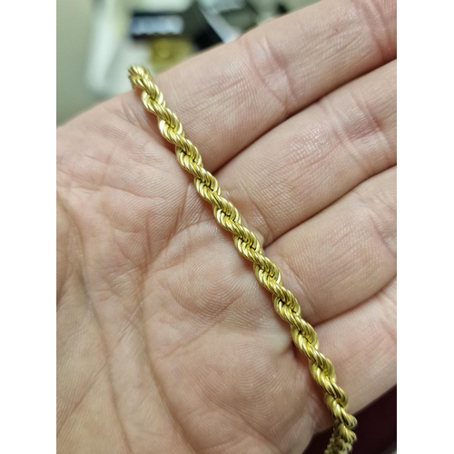 129 - 9ct Gold Rope Necklace - 2.55g