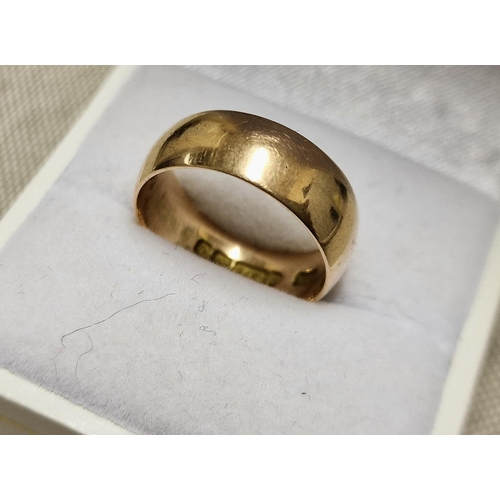 135 - 9ct Gold Wedding Band Ring, 4.6g & size P