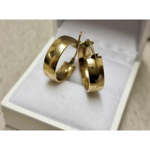 146 - Pair of 9ct Gold Hoop Earrings - 2.9g