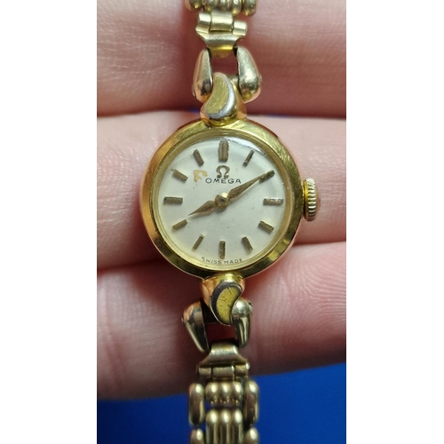 46 - 1950's Omega Ladies Gold Plated Cocktail Watch