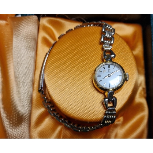 46 - 1950's Omega Ladies Gold Plated Cocktail Watch