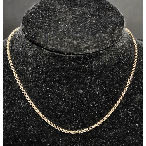 196 - 9ct Gold Belcher Chain Necklace - 2.5g