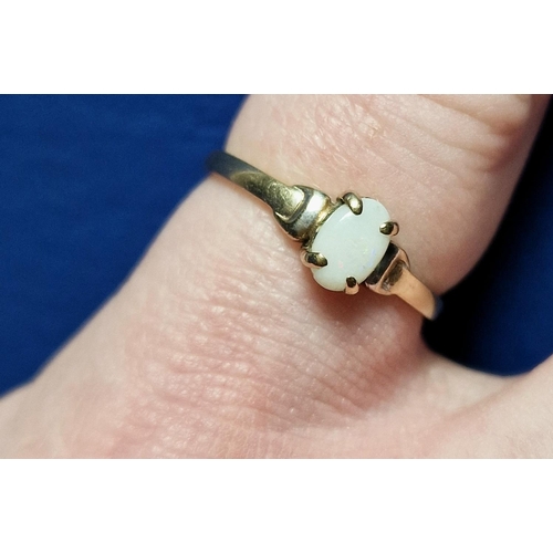 205 - 9ct Gold and Opal Dress Ring, size L