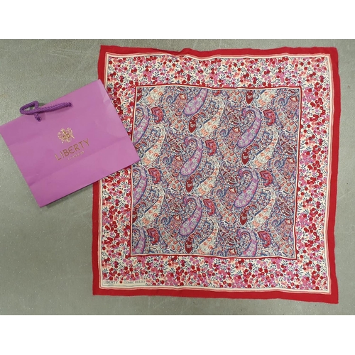 206 - Liberty of London Silk Pocket Square Scarf - Special Edition from 2011 for Comic Relief Charity & w/... 