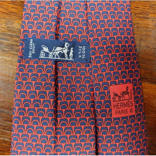 210 - Hermes Silk Tie w/Original Hermes Bag