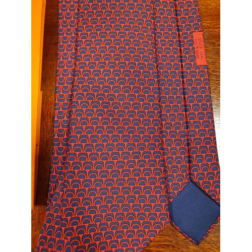 210 - Hermes Silk Tie w/Original Hermes Bag