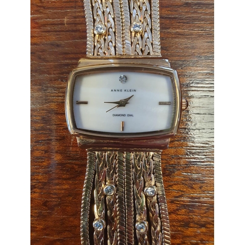 238 - Anne Klein Designer Diamond Dial Ladies Wristwatch Watch - in good working order