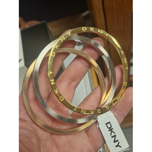 242 - Boxed DKNY Designer Three-Part Bangle Jewellery - RRP £100