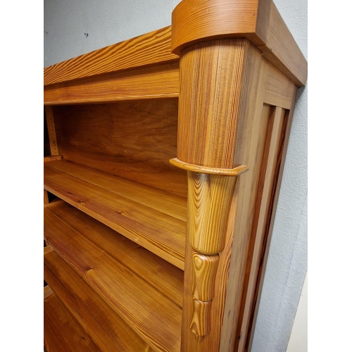 123 - Handcrafted Vintage Pine Bookcase