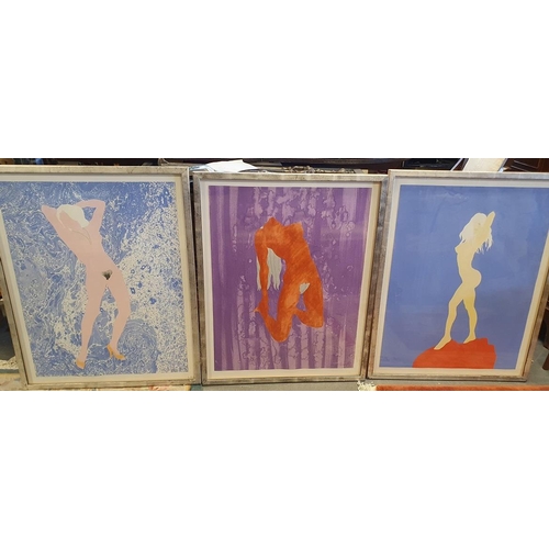 128 - Edward Piper (1938-1990) Limited Edition Modern Art Lithographs of the Female Form, all exhibited in... 