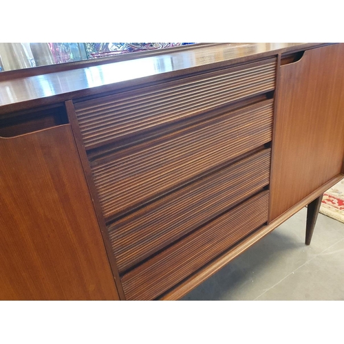 130 - Afromosia Teak Mid-Century 4-drawer Sideboard, designed in the Danish style by Richard Hornby (Fyne ... 