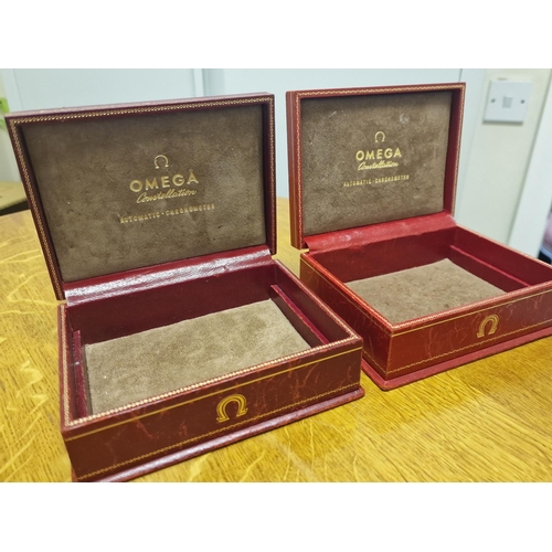 188 - Omega Constellation Pair of Original Retail Shop Advertising Boxes