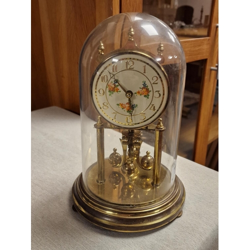 19 - Vintage Kundo Kieninger Domed Anniversary Clock - 24cm tall