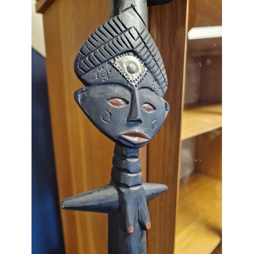 37a - African Tribal Walking Stick - possibly a fertility totem - 94cm