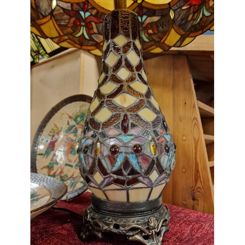 4 - Retro Tiffany Style Lamp - 67cm high