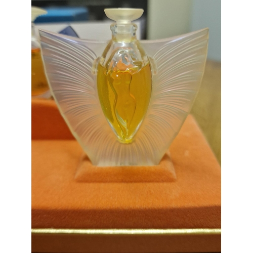 73 - Lalique Boxed Set of Designer Glass Miniature Scent Bottles (1998-2000) - 'Les Flacons Miniatures' &... 