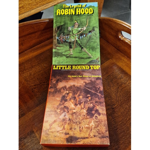 224 - Pair of Avalon Hill Strategy War Gaming Board Games - Legend of Robin Hood & Little Round Top