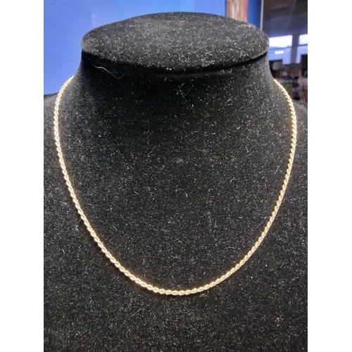 169j - 9ct Gold Necklace Chain - 5.4g