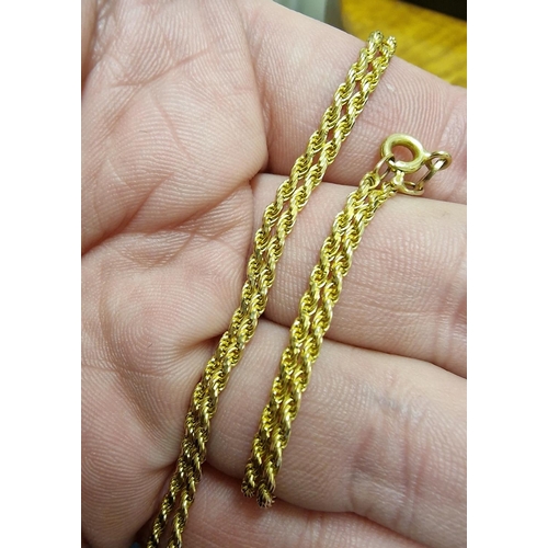 169j - 9ct Gold Necklace Chain - 5.4g