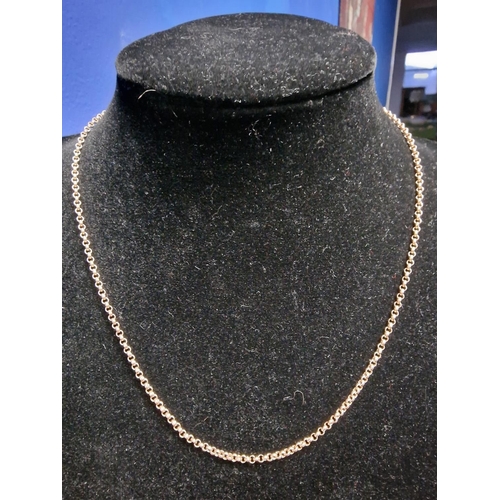 169k - 9ct Gold Belcher Necklace Chain - 2.7g