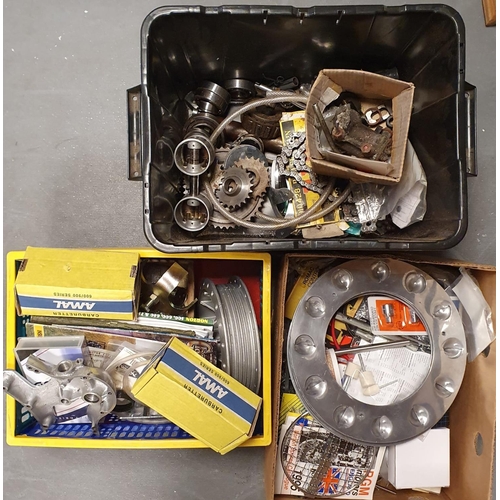 72f - Norton Motorcycle Three Boxes Worth of Parts and Accessories - please see photos