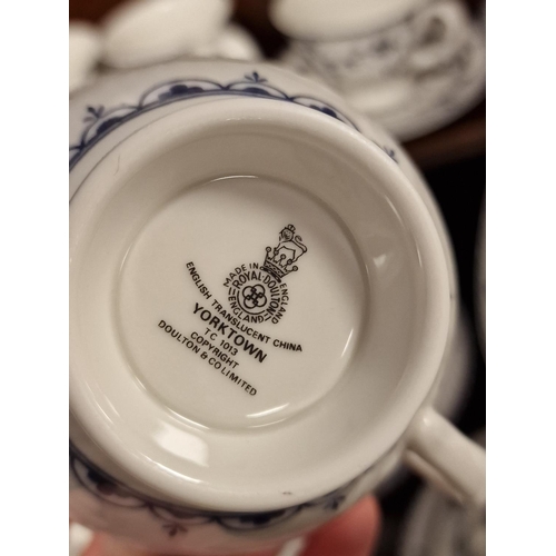 15 - Yorktown Royal Doulton Dinner and Tea Service - VGC and approx 70 pieces