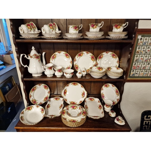 15a - Royal Albert Old Country Roses Extensive Dinner & Coffee Service - approx 65 pieces, various backsta... 