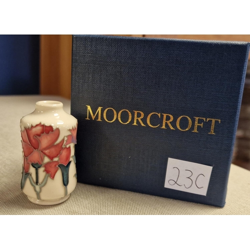 23c - Moorcroft Boxed Chrysanthemum Miniature Limited Edition (114/350) Vase