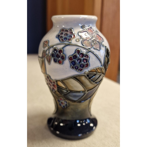 23e - Moorcroft Bramble Vase, by Sally Tuffin, 3.75