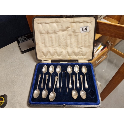 54 - 1901 Cooper Brothers Sterling Silver Cased Spoon Set - 160g