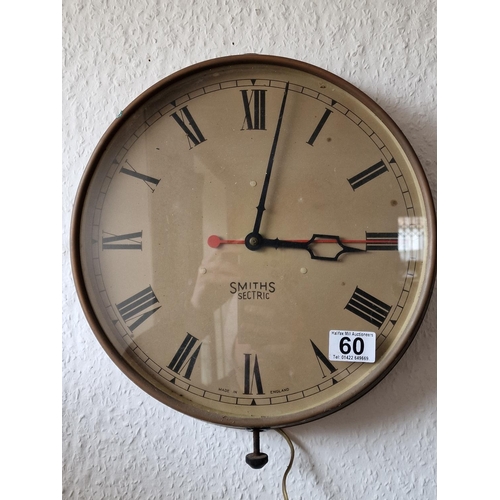 60 - Smiths Sectric Wall Clock - 35cm diameter