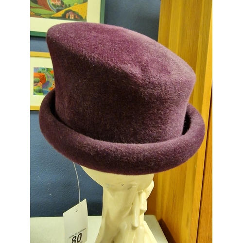 80 - Philip Somerville Designer Ladies' Hat - 24.5cm diameter x 15cm high