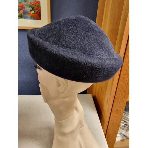 86 - Philip Somerville Designer Ladies' Pillbox Hat - 24cm diameter x 11cm high