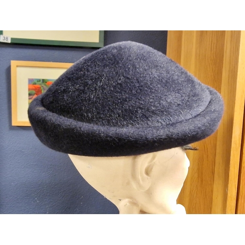 86 - Philip Somerville Designer Ladies' Pillbox Hat - 24cm diameter x 11cm high