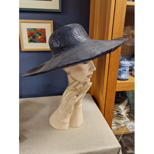 88 - Philip Somerville Designer Ladies' Summer Wide Brim Hat - 48cm diameter x 10cm high