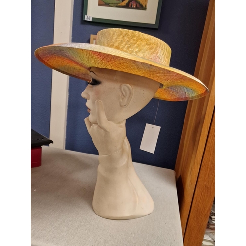 89 - Philip Somerville Designer Ladies' Summer Wide Brim Hat - 42cm diameter x 9cm high