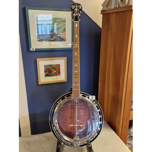 9 - Antoria 5-String Banjo Guitar Bluegrass Musical Instrument - VGC