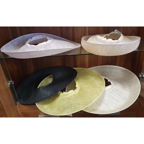 91a - Collection of Philip Somerville millinery tips and brims