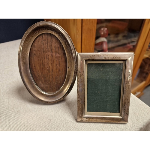 59d - Silver Pair of Hallmarked Picture Frames