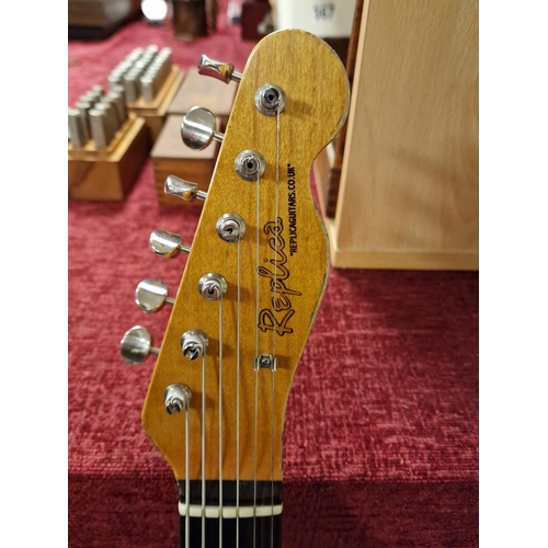 9d - Fender Style Telecaster (Partcaster), Roadworn look, made by Replica Guitars .co.uk