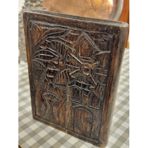 69m - Various Ephemera inc Black Forest Bookends, Joseph Asquith Alexandra House Halifax Copper Plate, Emp... 