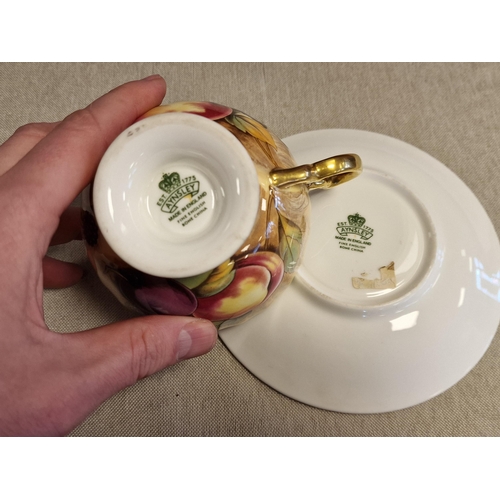 49d - Aynsley Fruits Tea Set, signed by Nicola Brunt