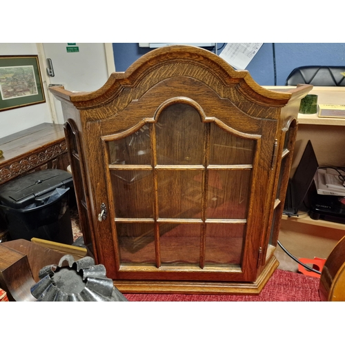 56 - Tabletop Oak Display Cabinet