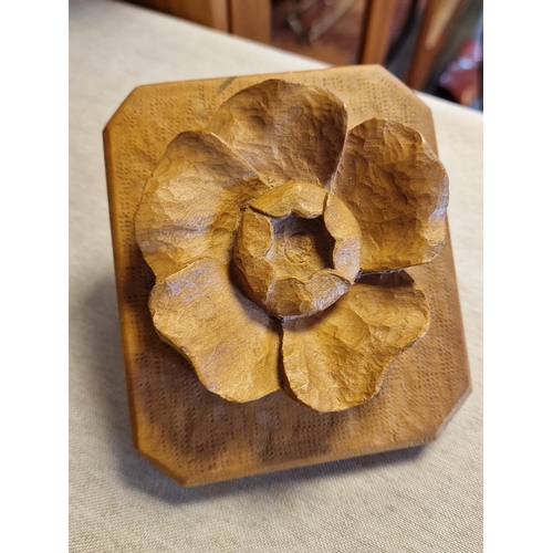 7 - Carved Oak Wall Yorkshire Rose Carving