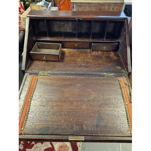 269 - Victorian Carved Queen Anne Leg Bureau