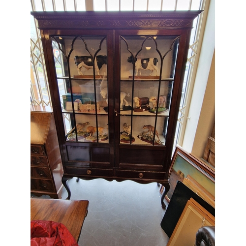 270 - Mahogany Glass Fronted Display Cabinet