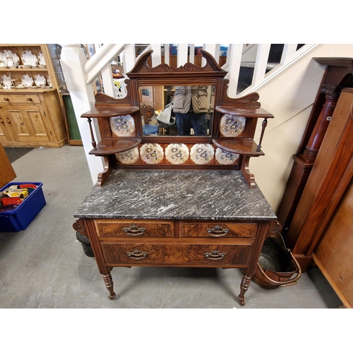 271 - Edwardian Marble Topped Bedroom Dresser